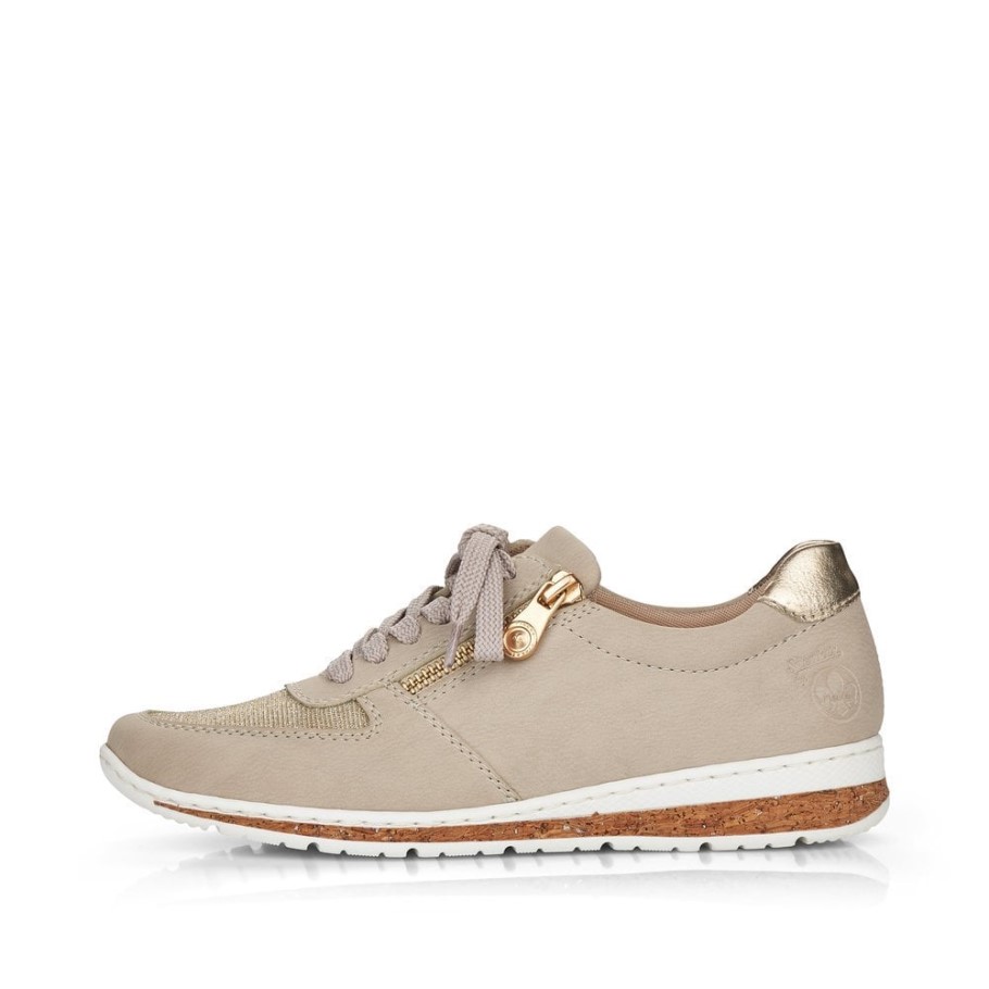 Rieker N5121 Women Shoes Beige