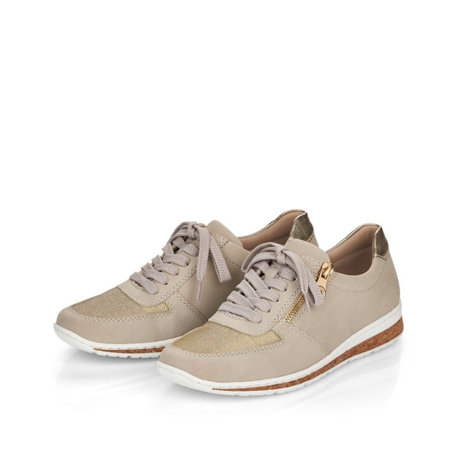 Rieker N5121 Women Shoes Beige