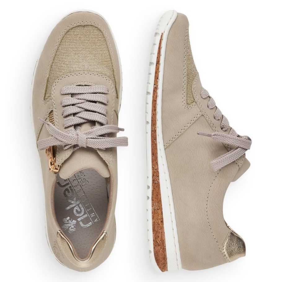 Rieker N5121 Women Shoes Beige