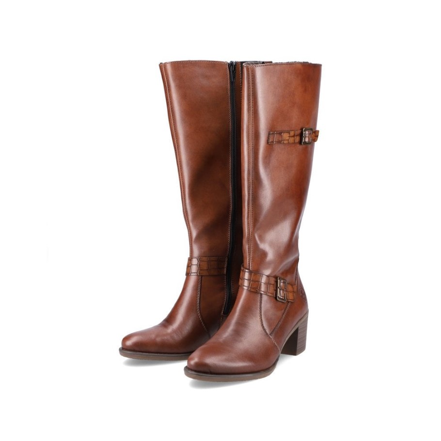 Rieker Y2090 Women Knee Length Boots Brown