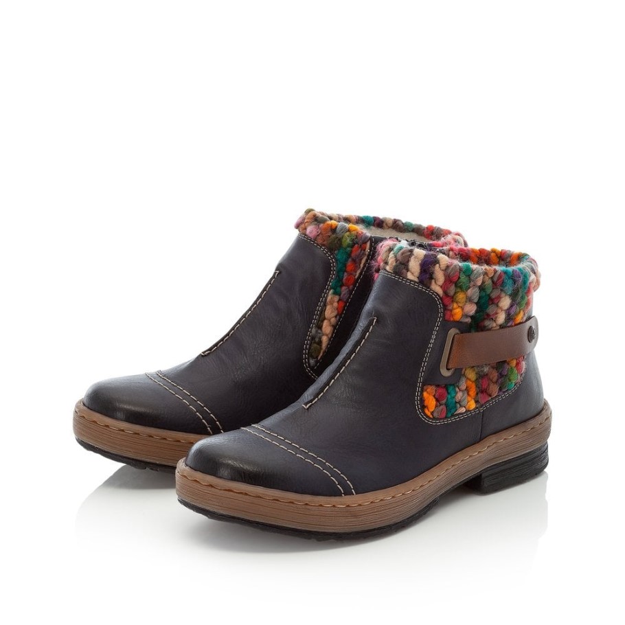 Rieker Z6784 Women Boots Blue