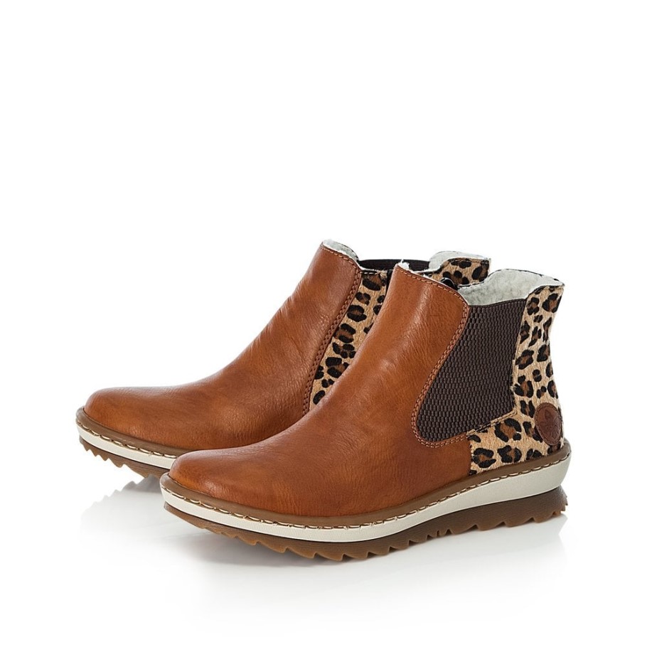Rieker Z8689 Women Ankle Boots Brown