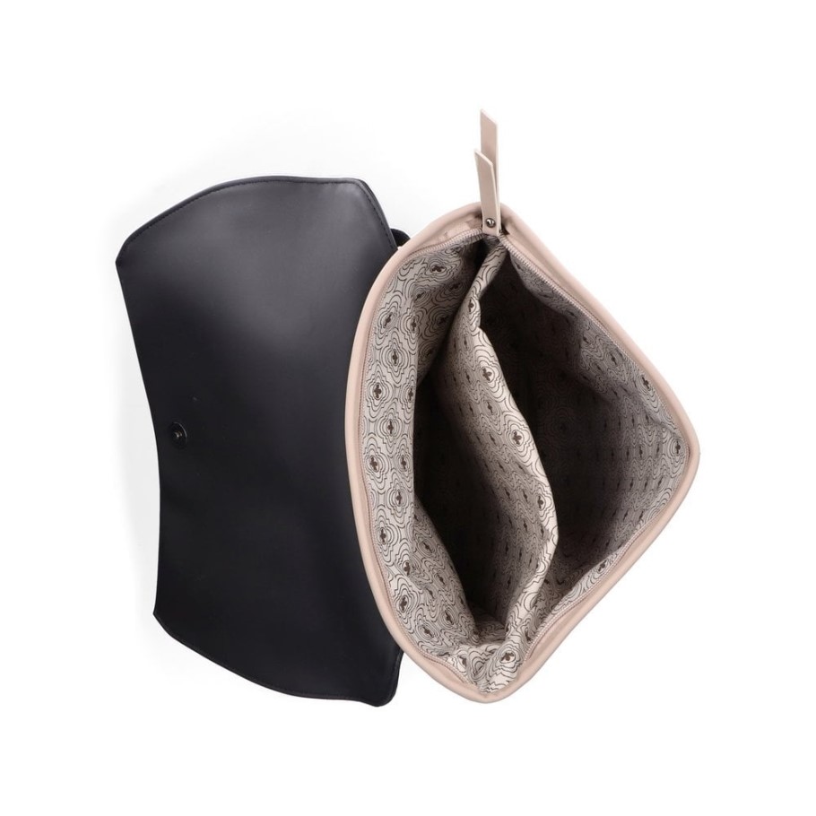 White Rieker H1391-62 Women Beige Fold With Magnet Bag