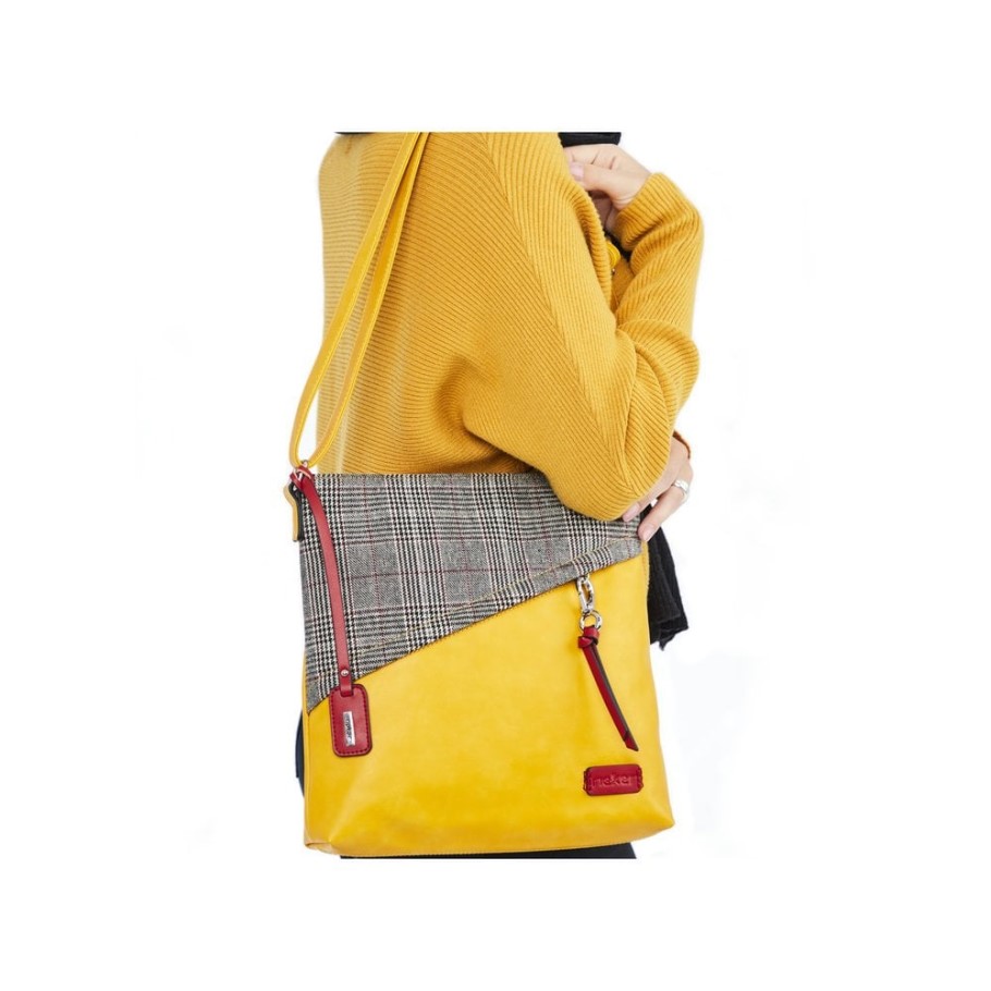 Yellow Rieker H1040-68 Women Yellow Zipper Bag