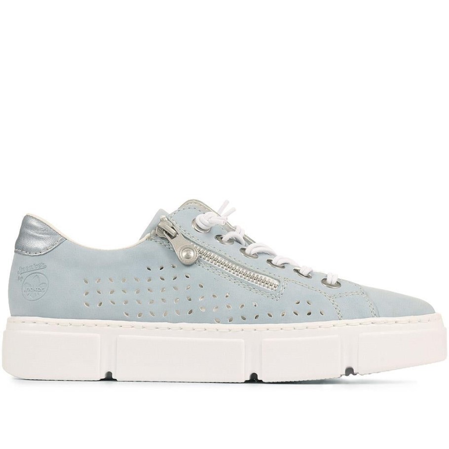 Rieker Blue Breathable Summer Trainers