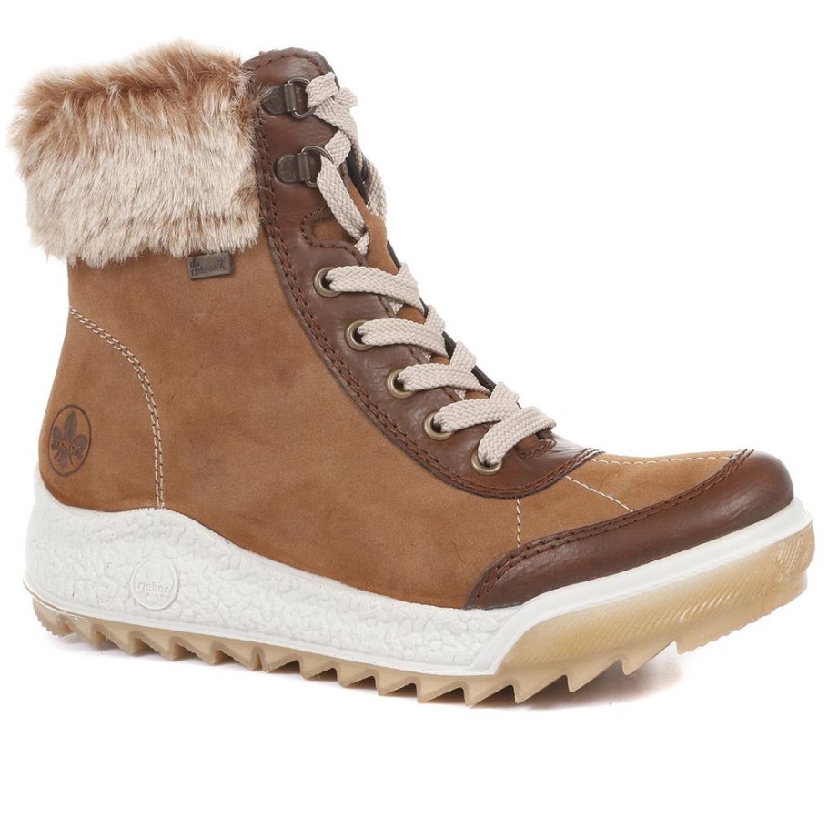 Rieker Brown Multi Lace Up Hiker Boots