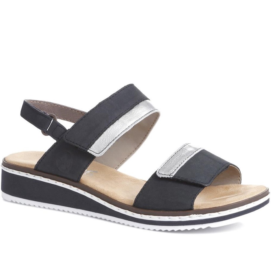 Rieker Comfortable Slingback Sandals Navy