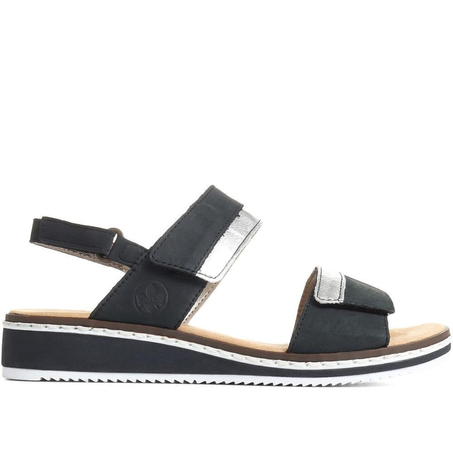 Rieker Comfortable Slingback Sandals Navy