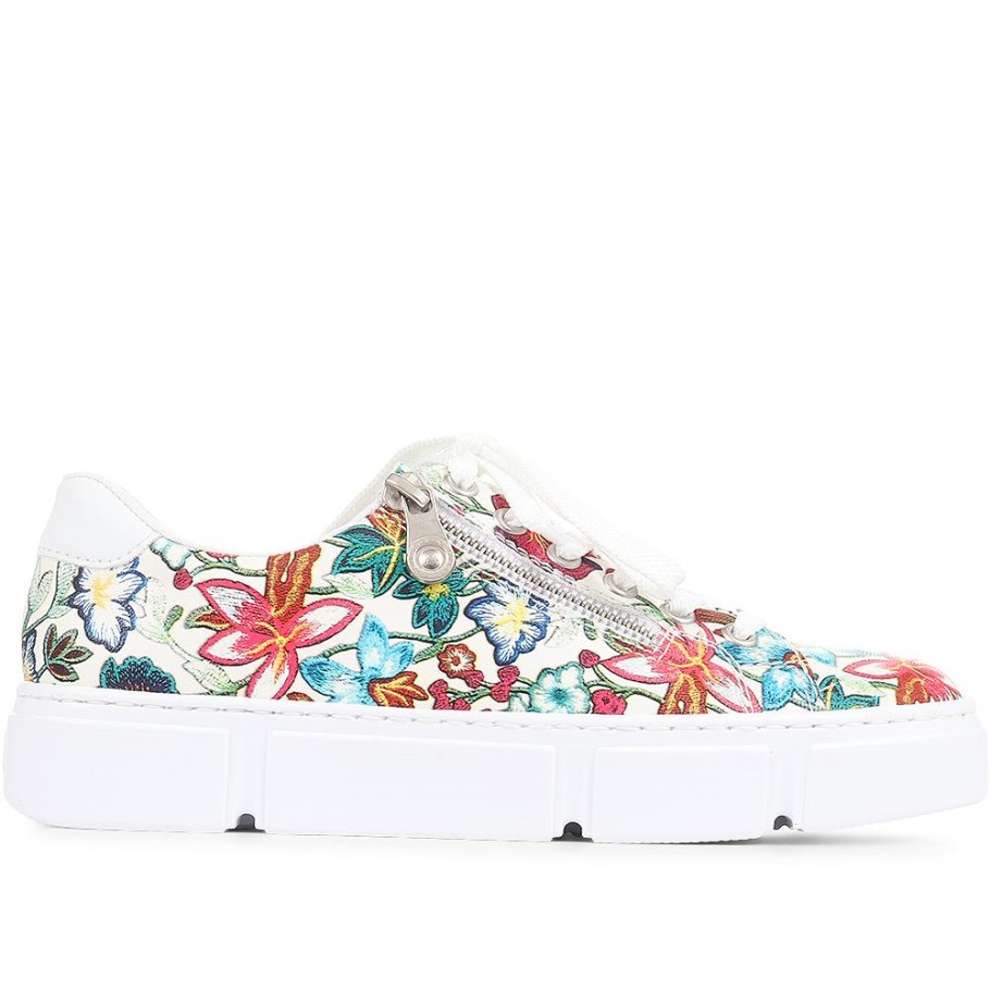 Rieker Floral Chunky Platform Trainers