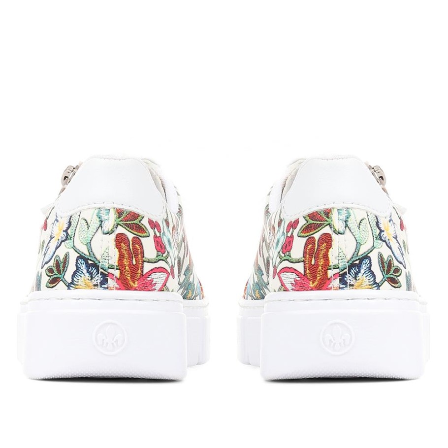 Rieker Floral Chunky Platform Trainers