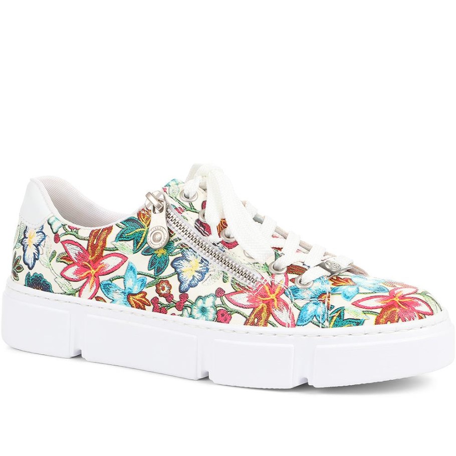 Rieker Floral Chunky Platform Trainers