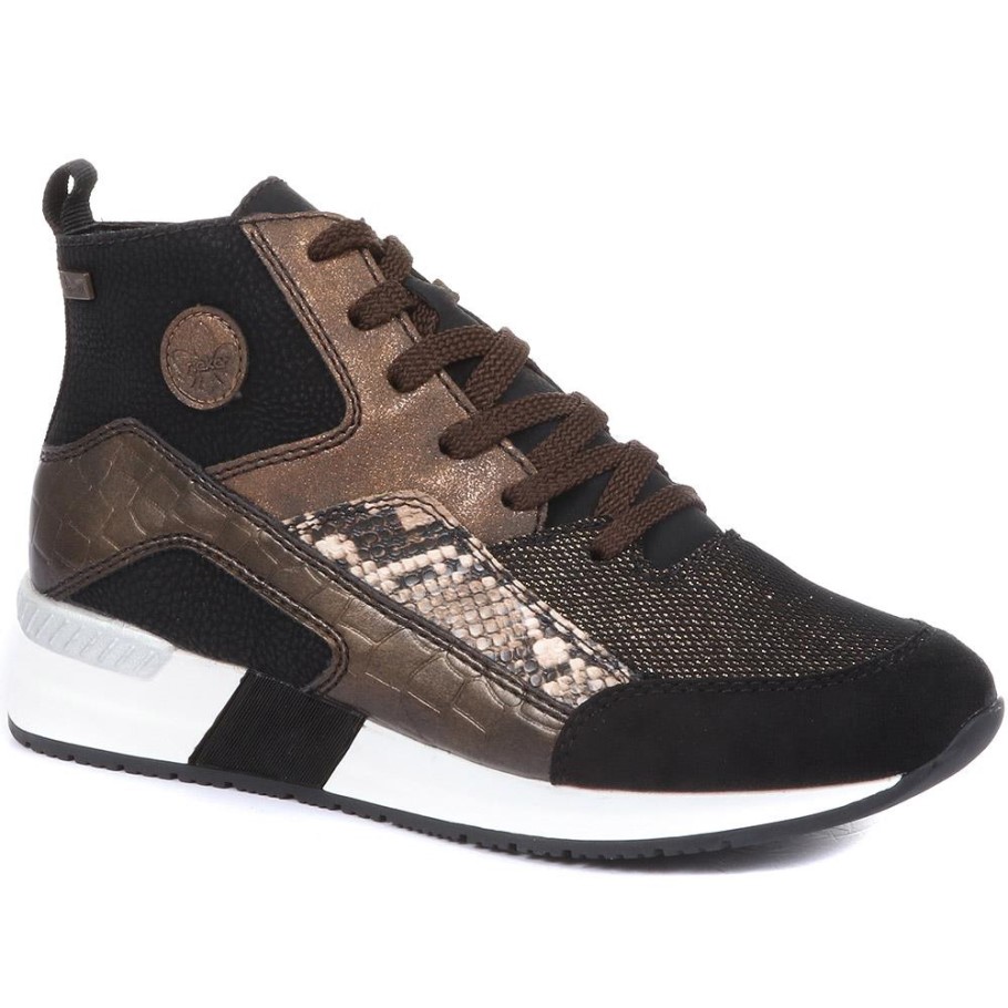 Rieker High Top Trainers Fashion Black Multi