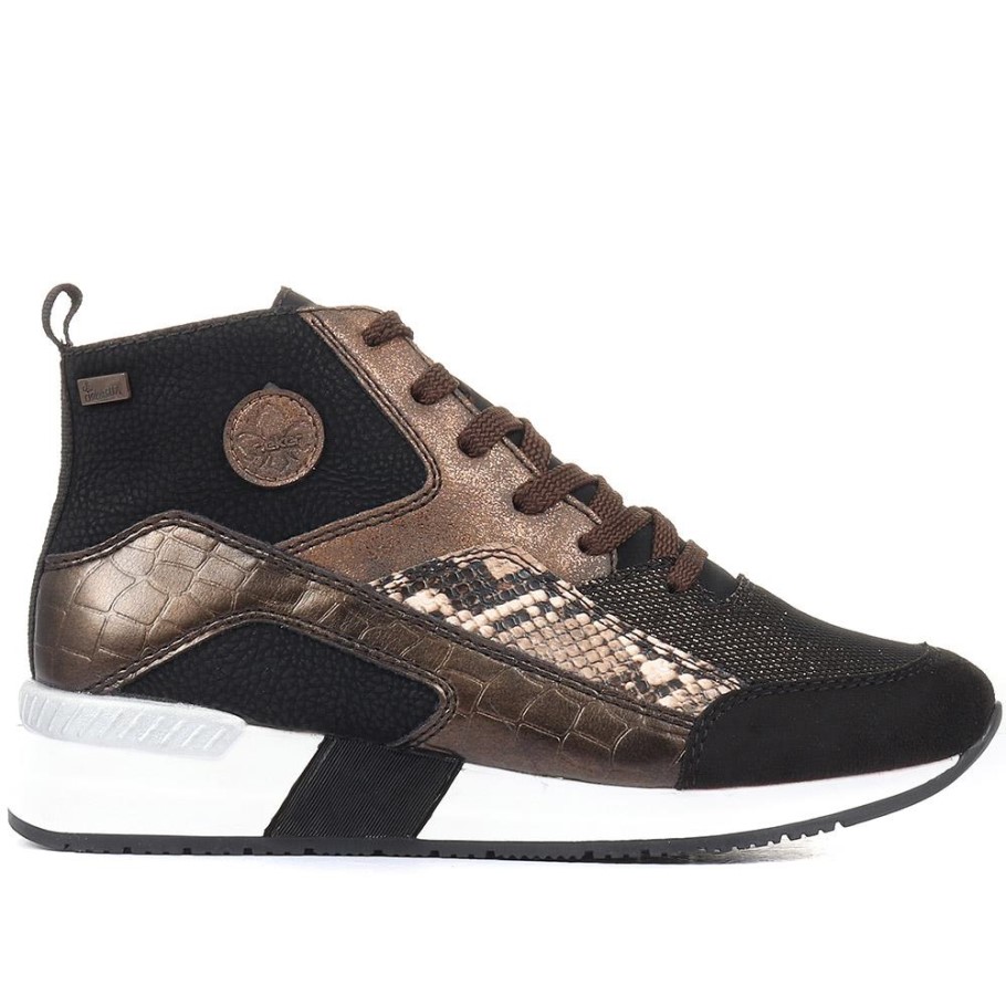 Rieker High Top Trainers Fashion Black Multi