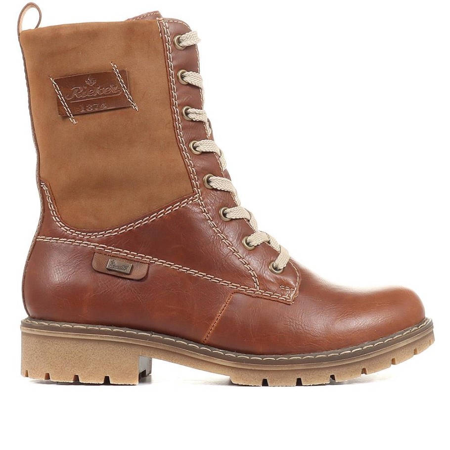 Rieker Lace Up Boots Brown